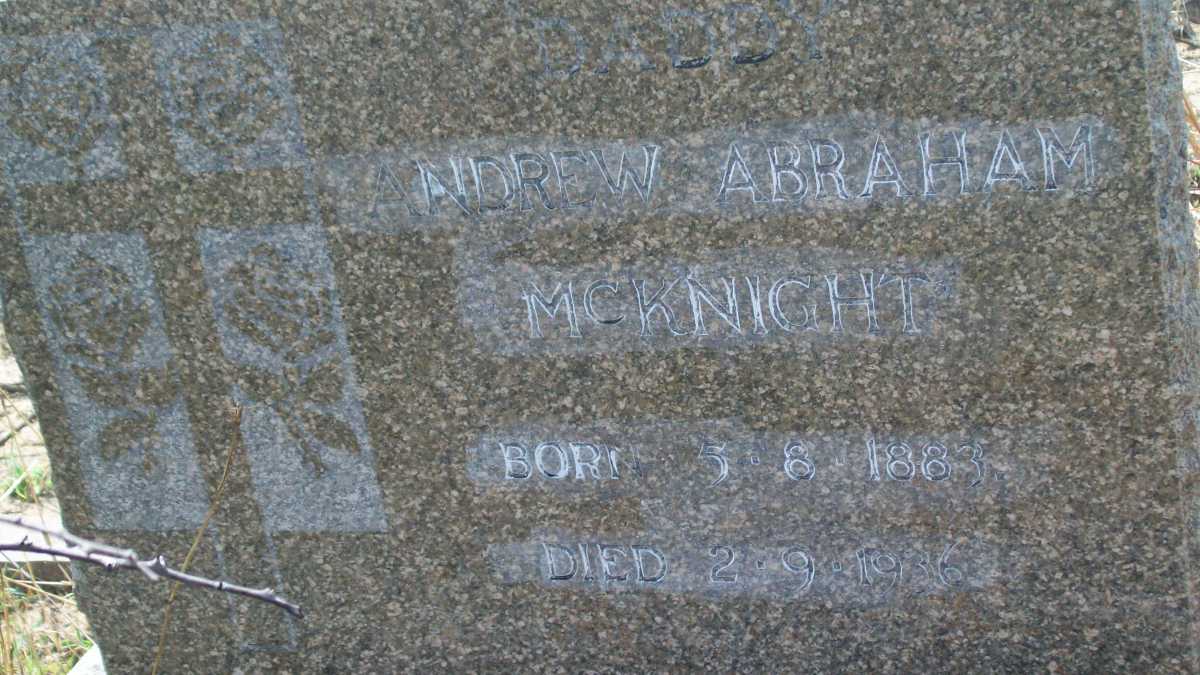 McKNIGHT Andrew Abraham 1883-1936
