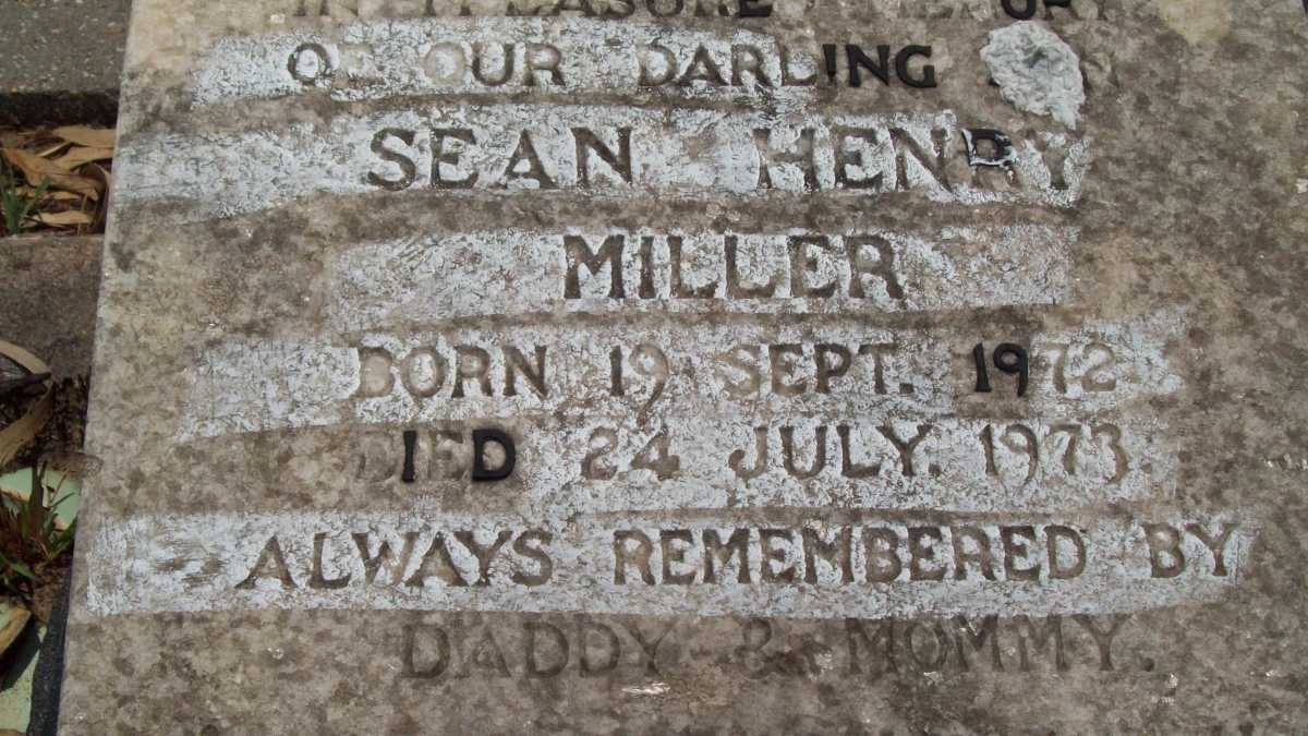 MILLER Sean Henry 1972-1973