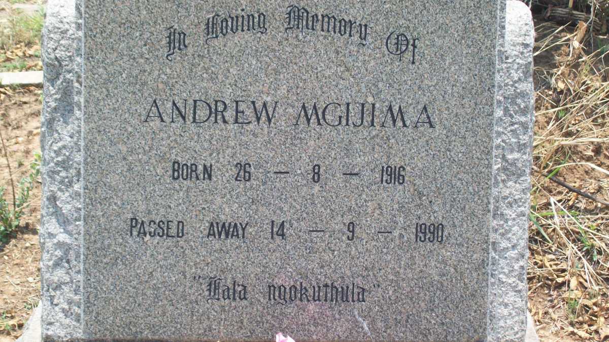 MGIJIMA Andrew 1916-1990