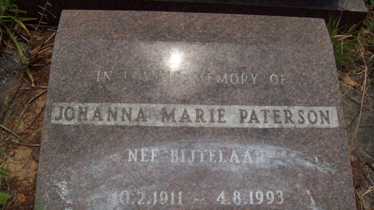 PATERSON Johanna Marie nee BIJTELAAR 1911-1993