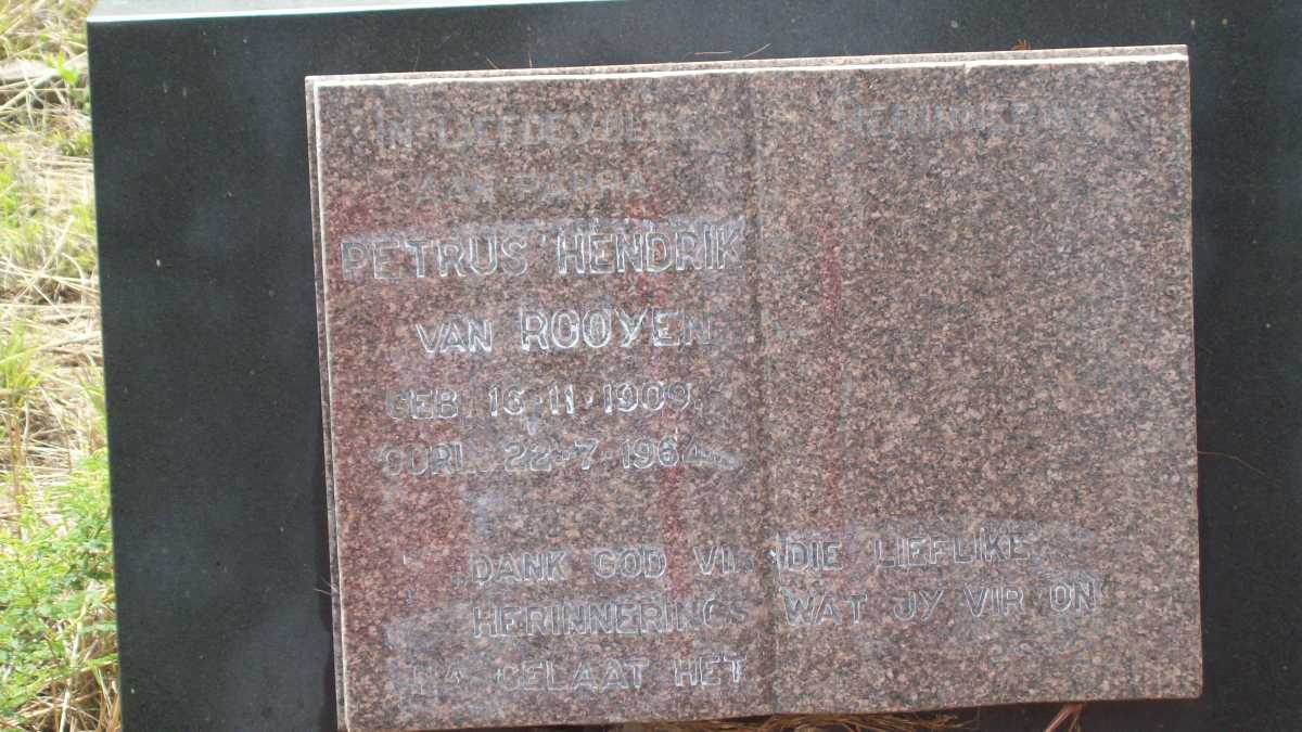 ROOYEN Petrus Hendrik, van 1909-1964