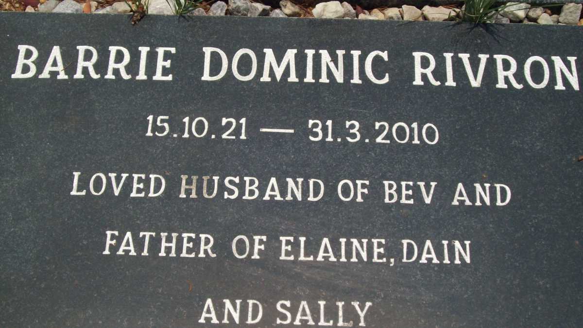 RIVRON Barrie Dominic 1921-2010