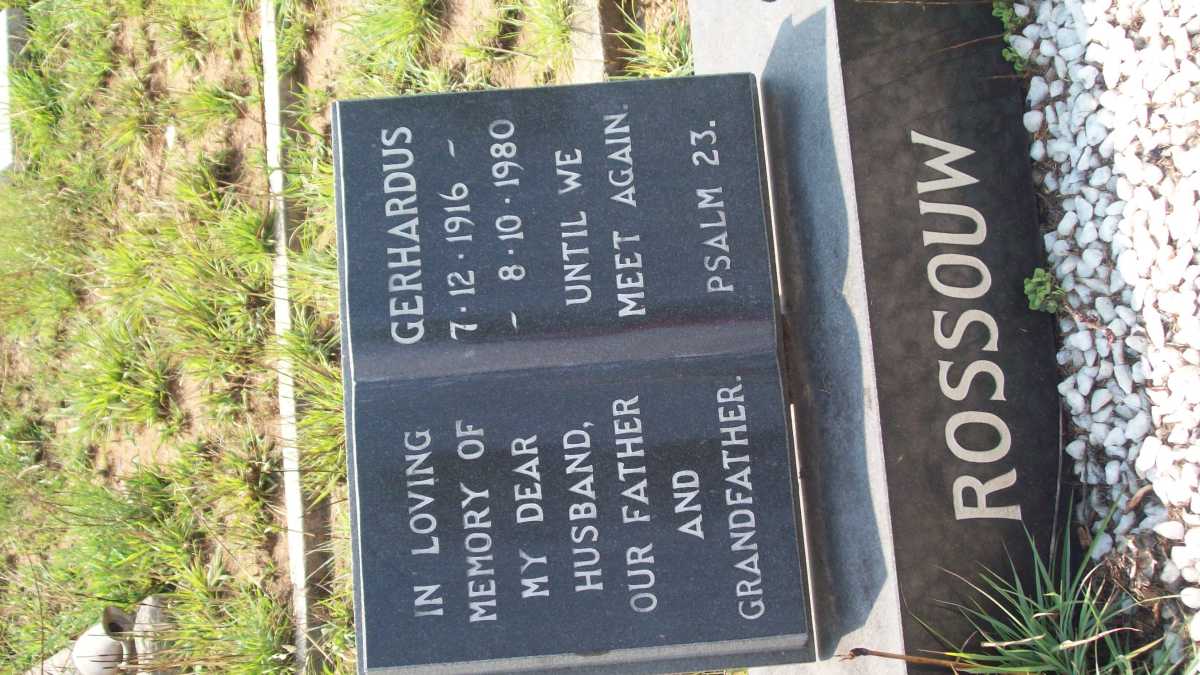 ROSSOUW Gerhardus 1916-1980