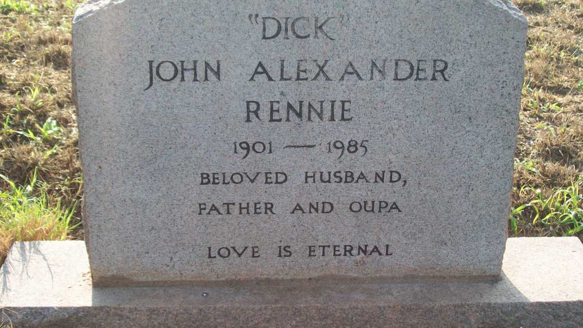 RENNIE John Alexander 1901-1985