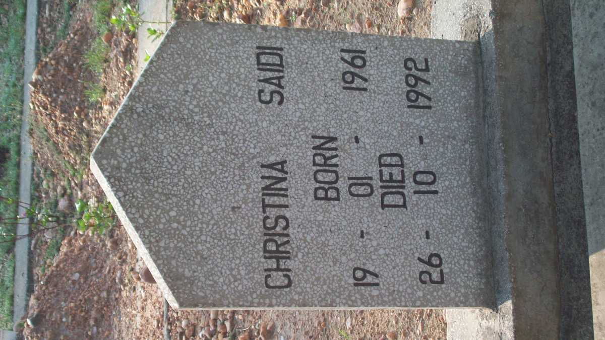 SAIDI Christina 1961-1992
