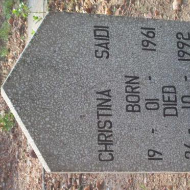 SAIDI Christina 1961-1992