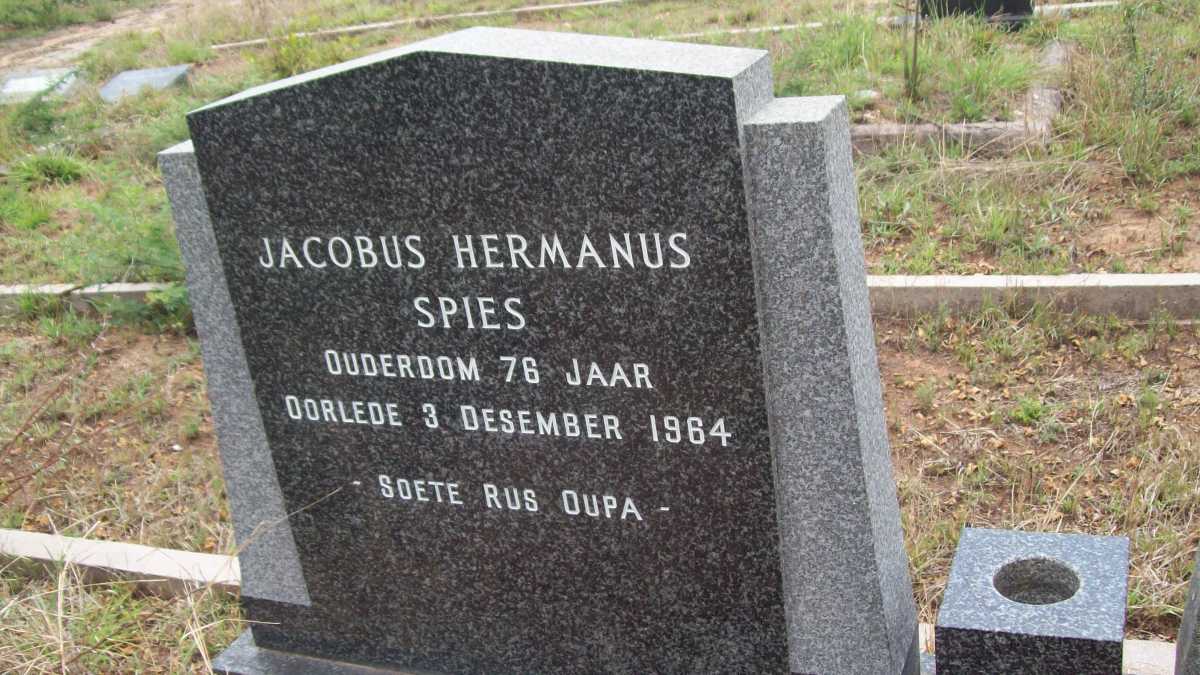 SPIES Jacobus Hermanus -1964 &amp; Bertie Johanna Louw ROUX -1960