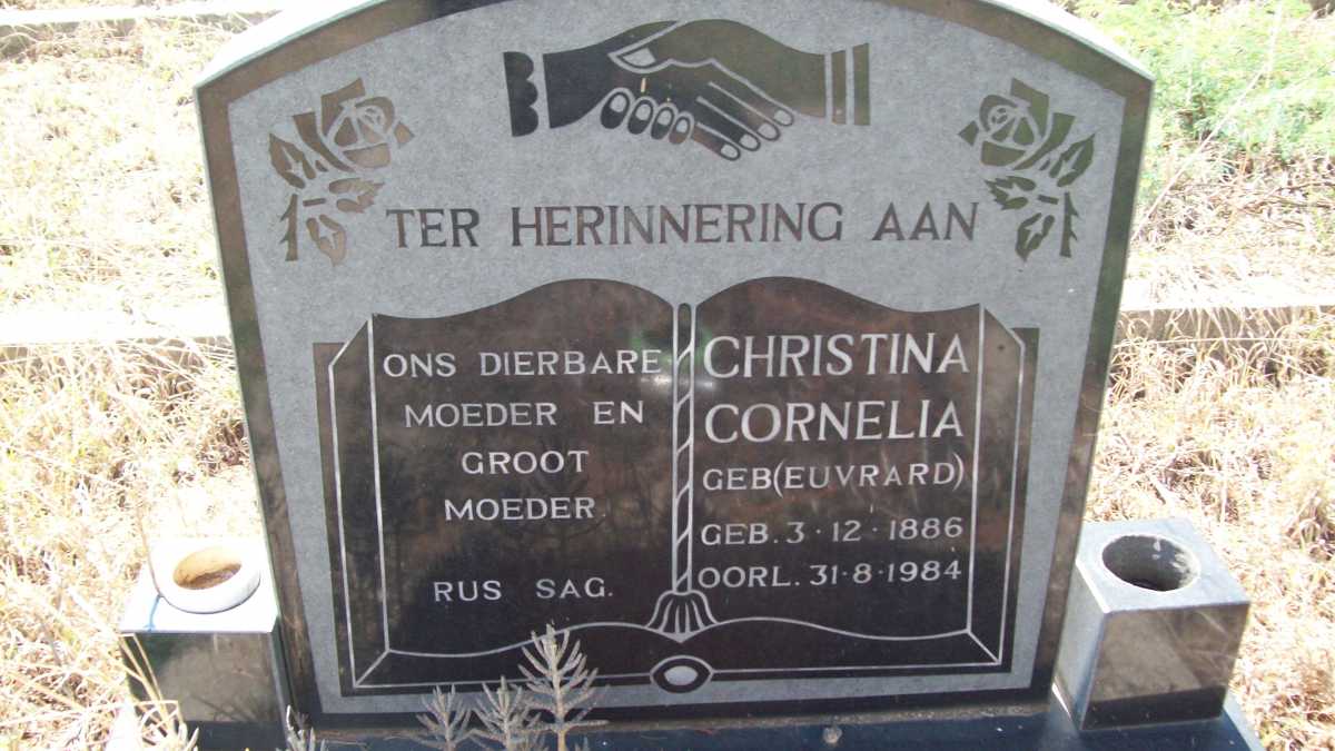 STEYN Christina Cornelia nee EUVRARD 1886-1984