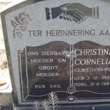STEYN Christina Cornelia nee EUVRARD 1886-1984