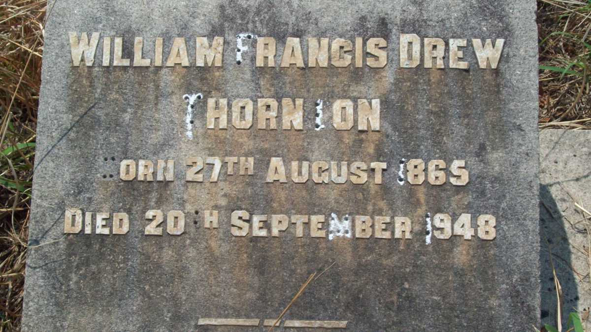 THORNTON William Francis Drew 1865-1948