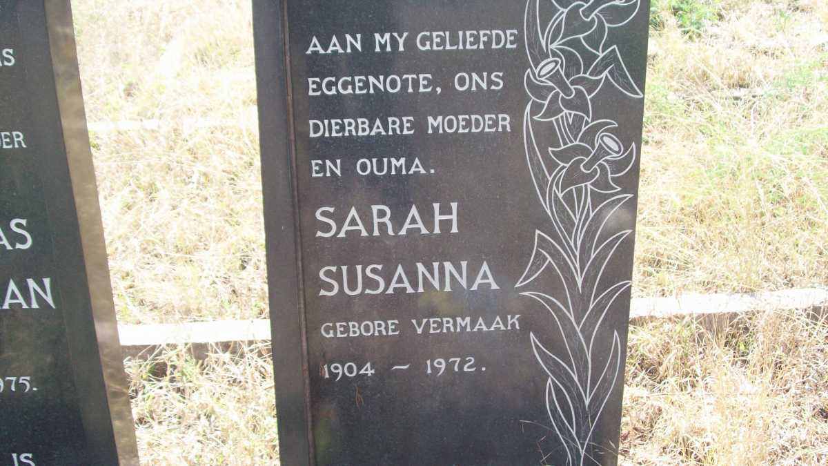 VERBEEK Sarah Susanna nee VERMAAK 1904-1972