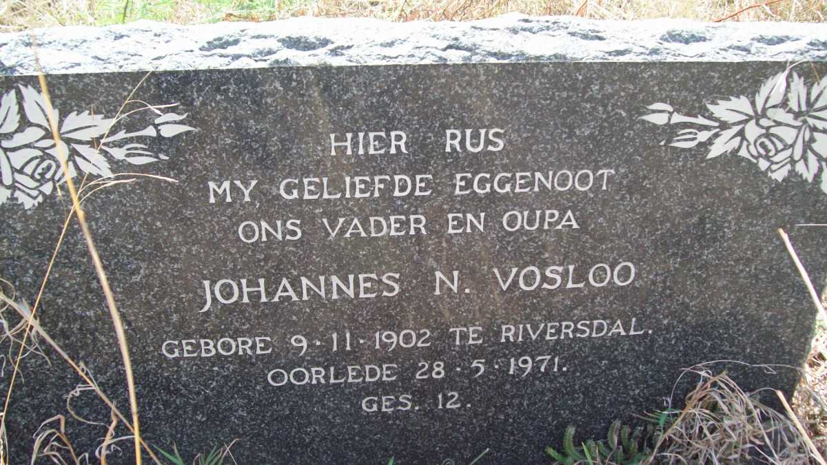 VOSLOO Johannes N. 1902-1971
