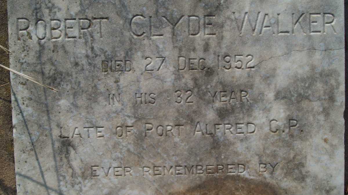 WALKER Robert Clyde -1952