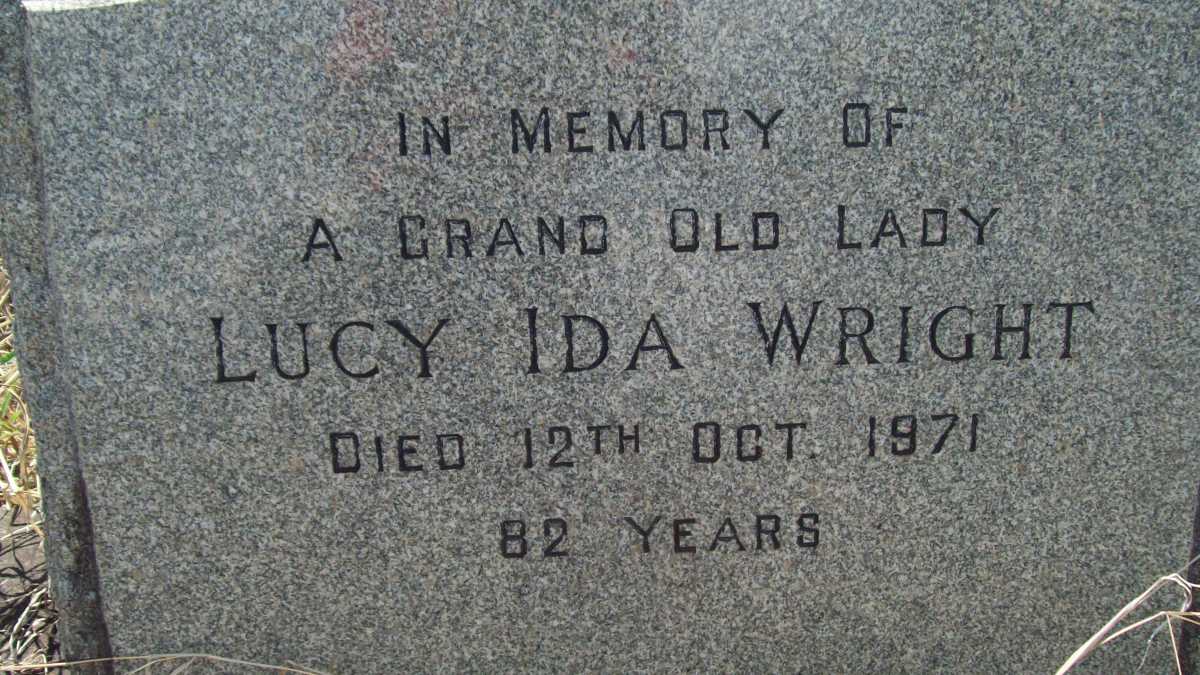 WRIGHT Lucy Ida -1971