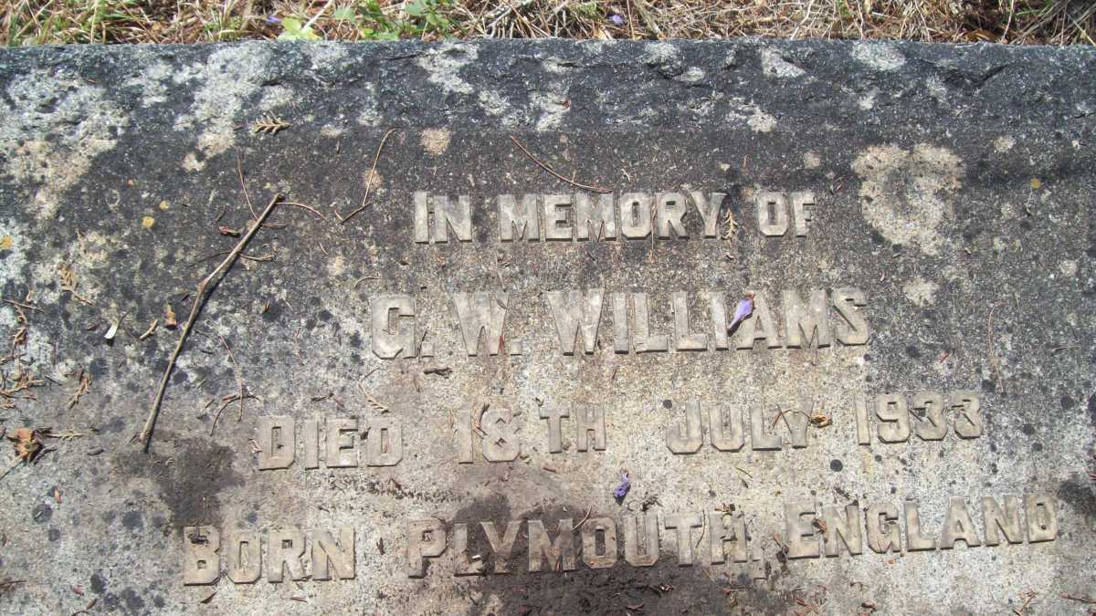 WILLIAMS G.W. -1933