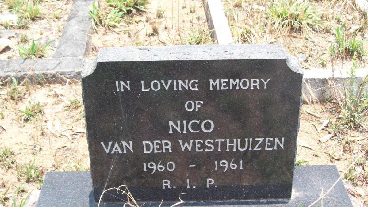 WESTHUIZEN Nico, van der 1960-1961