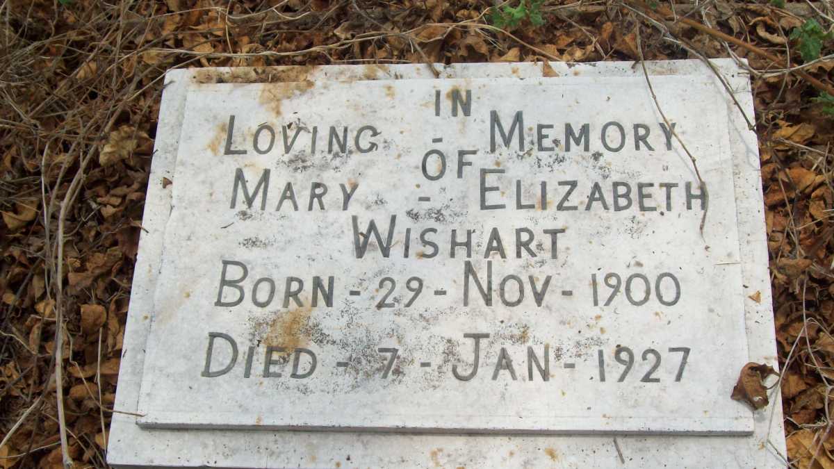 WISHART Mary Elizabeth 1900-1927