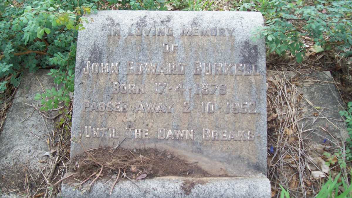 BUNKELL John Edward  1879-1952