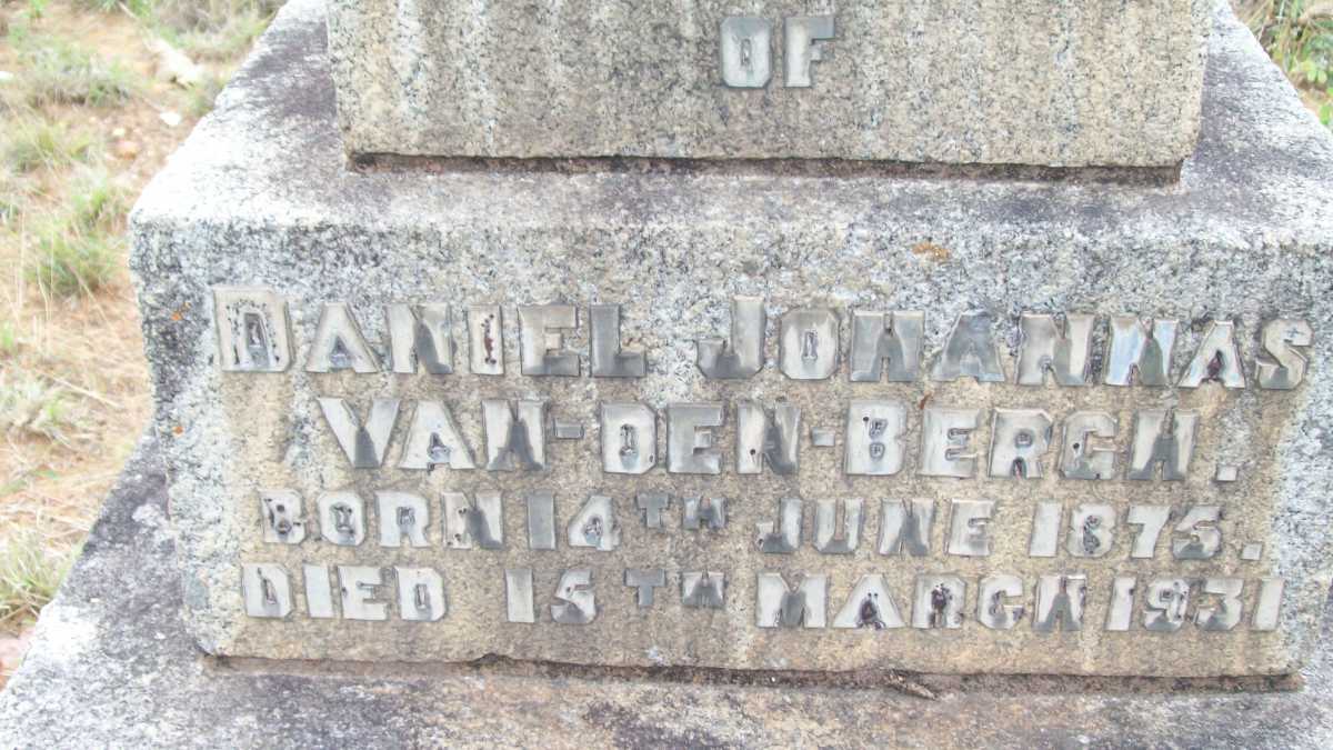 BERGH Daniel Johannas, van den 1875-1931