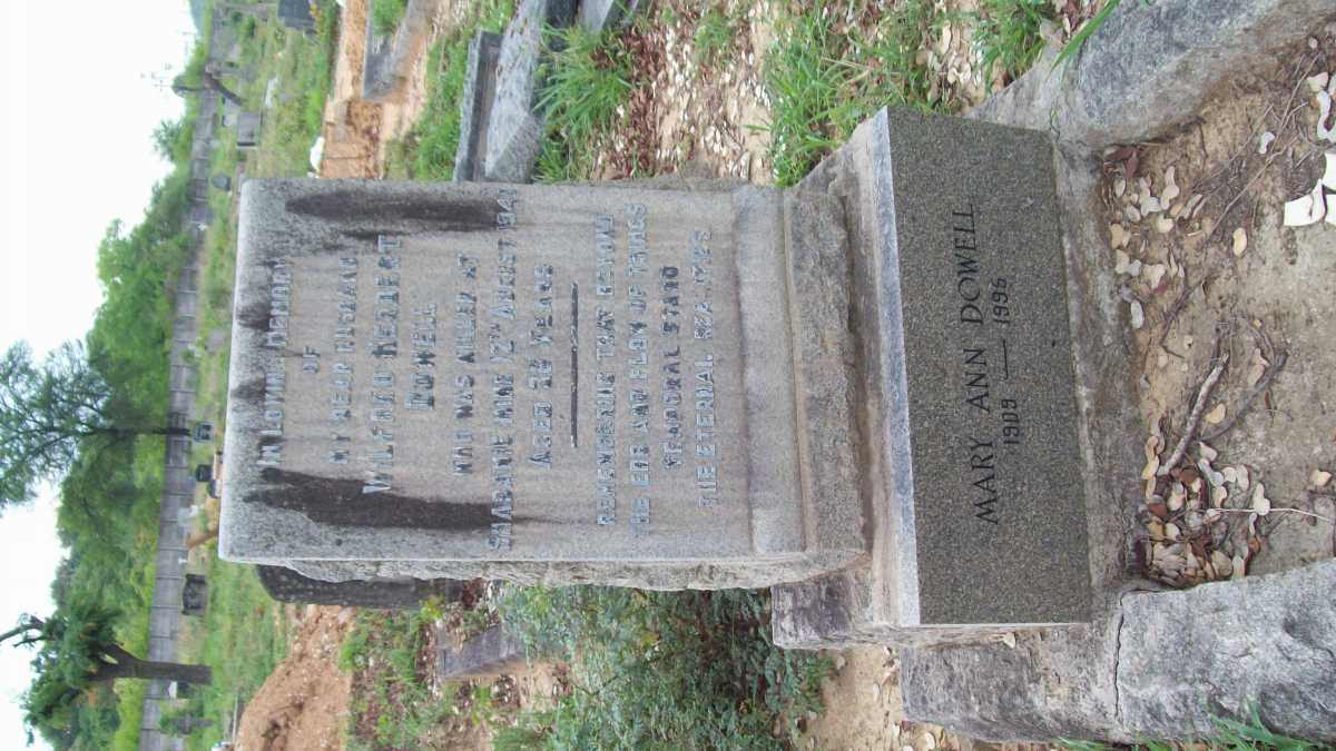 DOWELL Wilfred Herbert -1941 &amp; Mary Ann 1909-1996