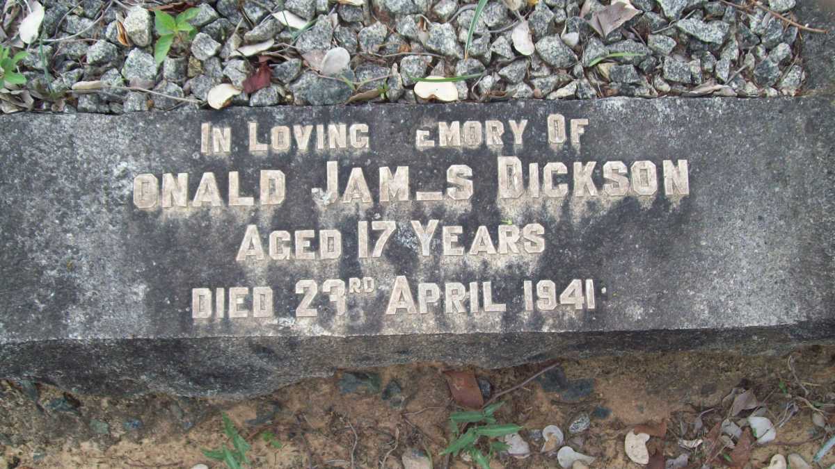 DICKSON Donald James -1941