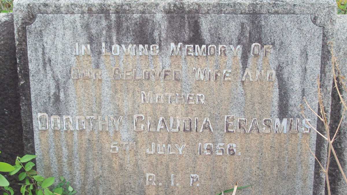 ERASMUS Dorothy Claudia -1956