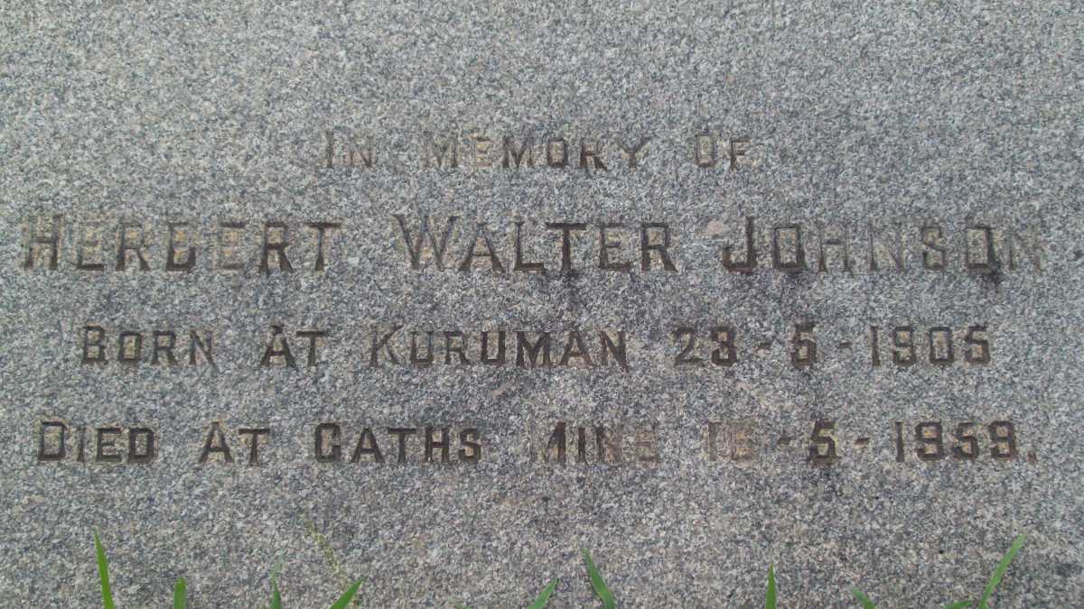 JOHNSON Herbert Walter 1905-1959