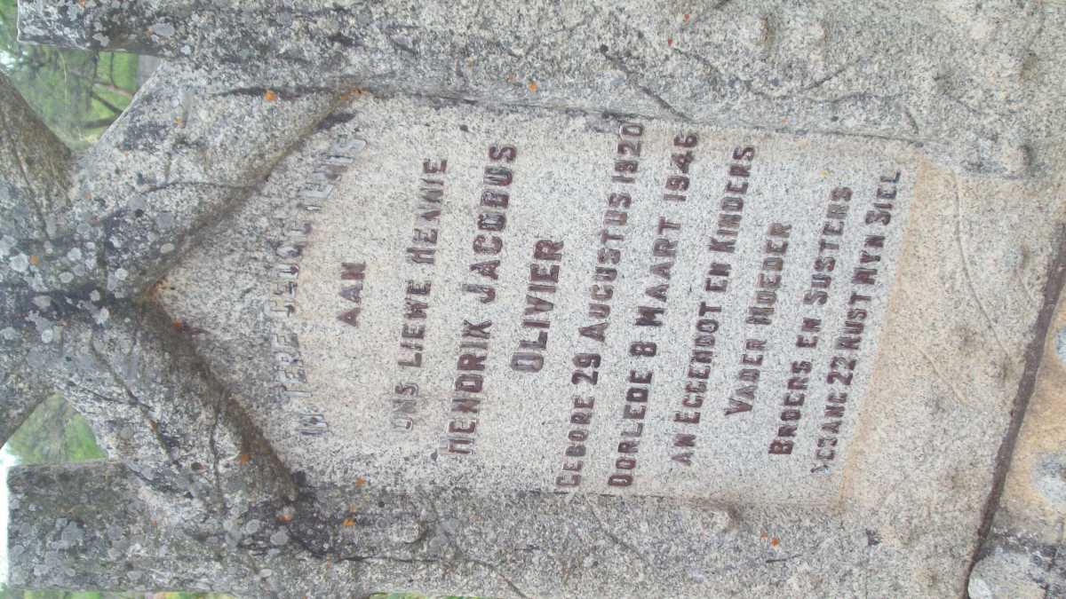 OLIVIER Hendrik Jacobus 1920-1946