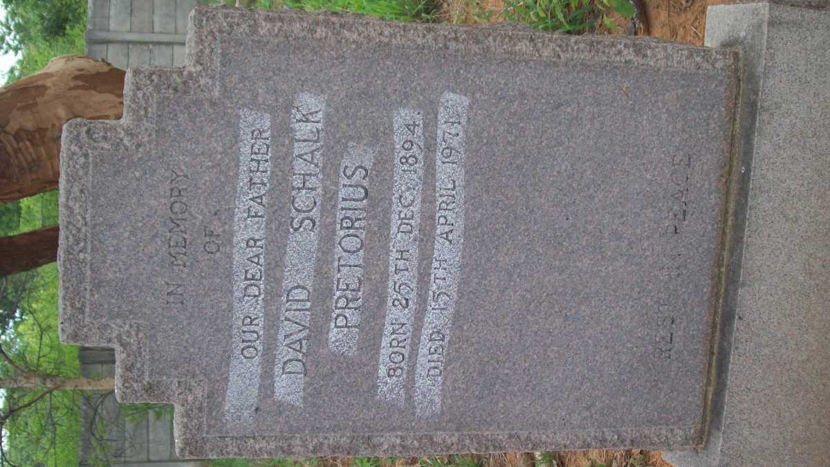 PRETORIUS David Schalk 1894-1971
