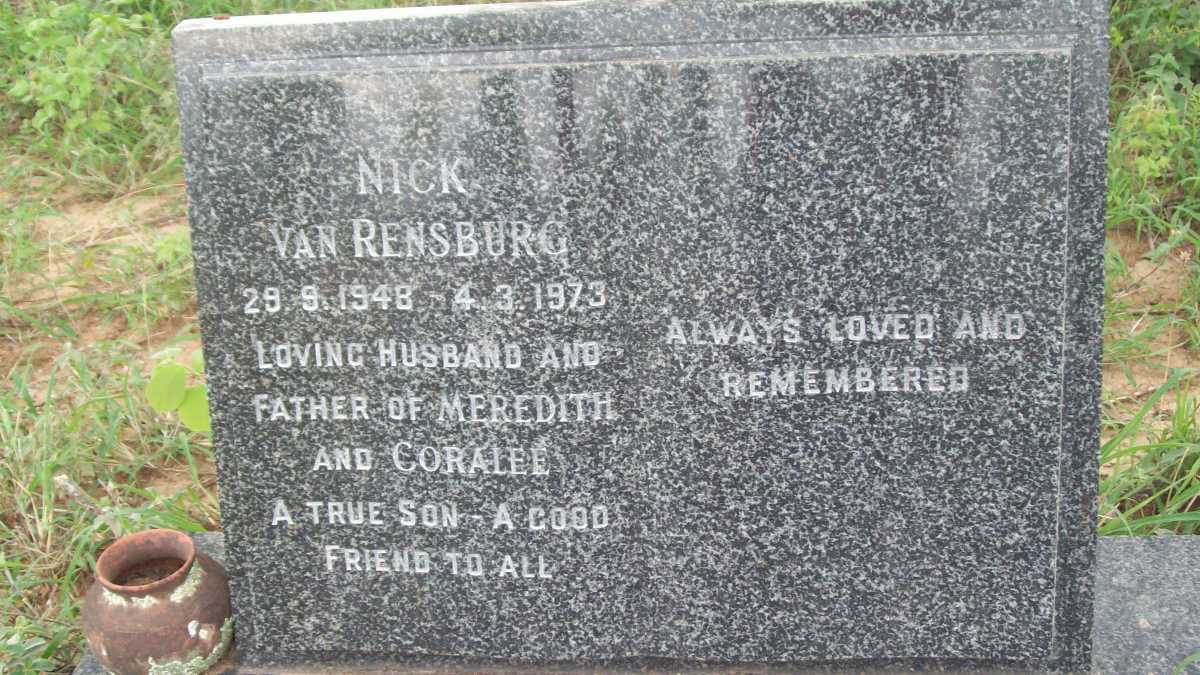 RENSBURG Nick, van 1948-1973