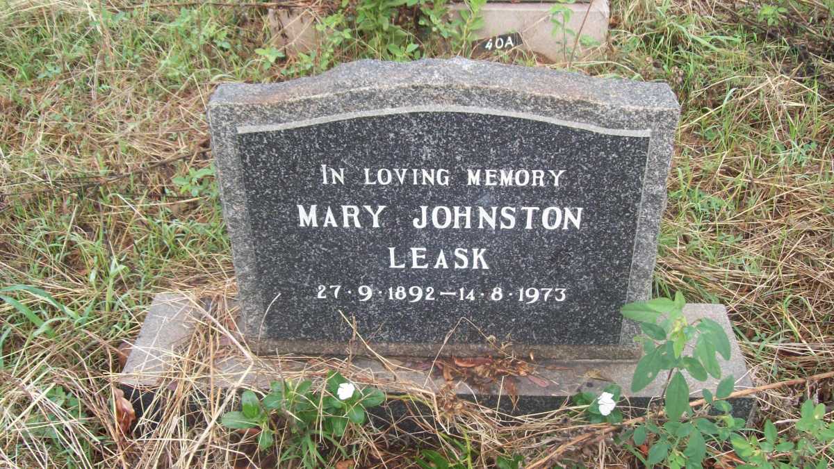 LEASK Mary Johnston 1892-1973