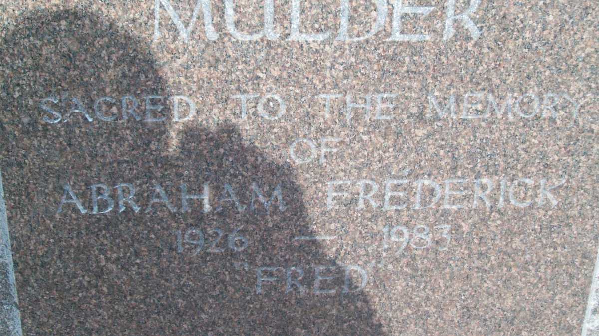 MULDER Abraham Frederick 1926-1983