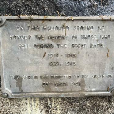 07. Memorial Shrine: Plaque