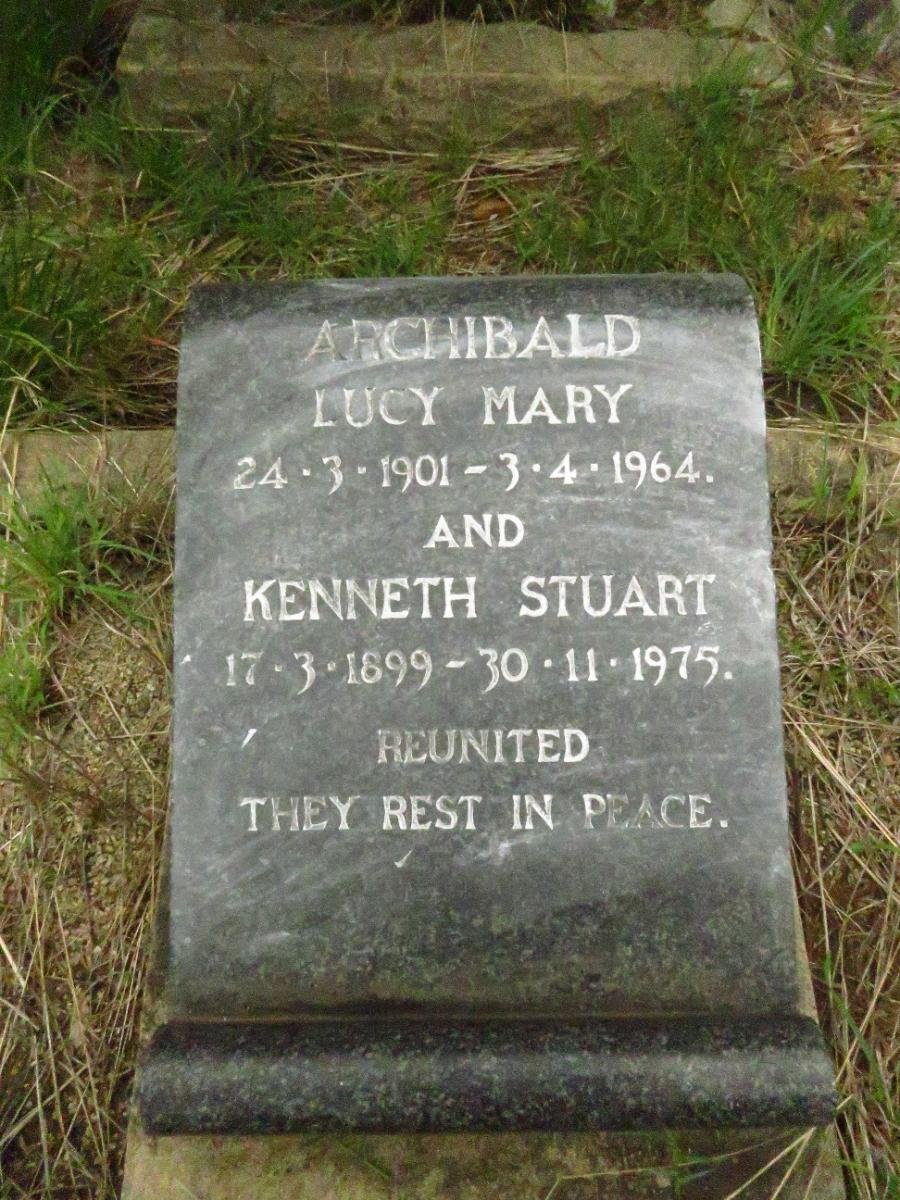 ARCHIBALD Kenneth Stuart 1899-1975 & Lucy Mary 1901-1964