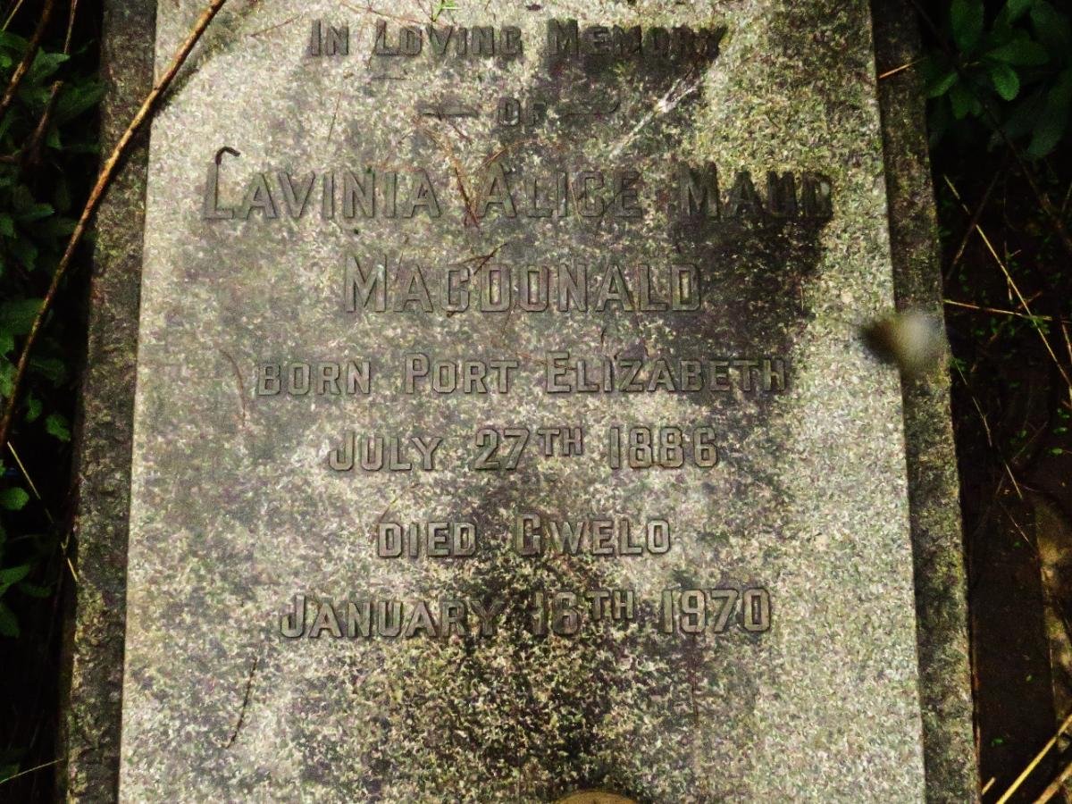 MACDONALD Lavinia Alice Maud 1886-1970