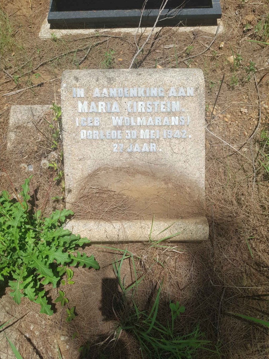 KIRSTEIN Maria nee WOLMARANS -1942