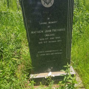 PRETORIUS Matthew John 1898-1947