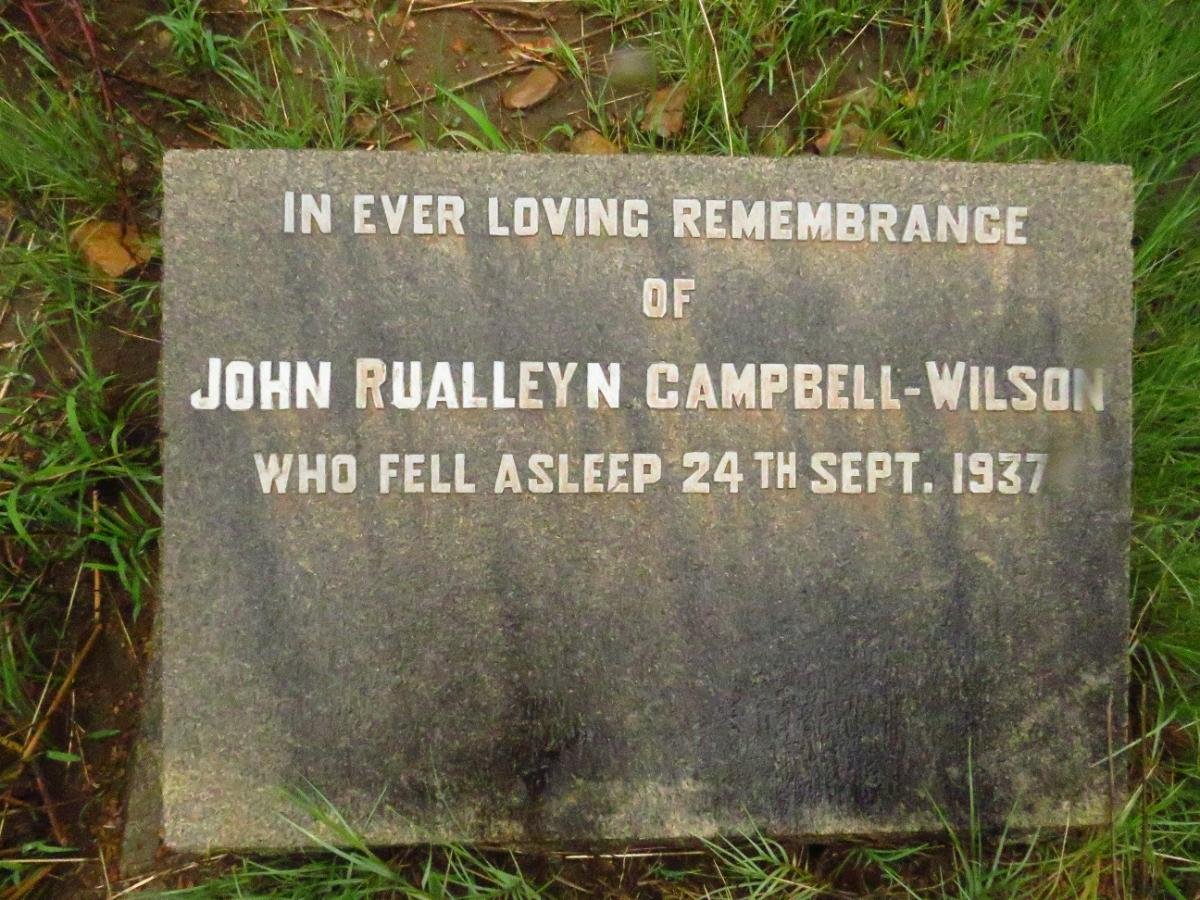 WILSON John Rualleyn, CAMPBELL -1937