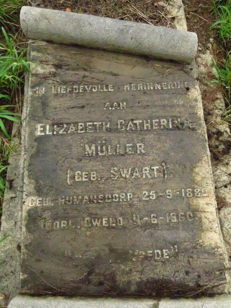 MULLER Elizabeth Catherina nee SWART 1880-1960