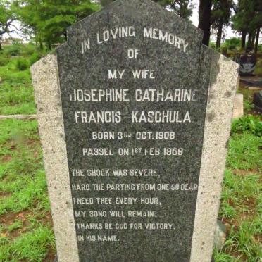 KASCHULA Josephine Catharine Francis 1908-1956