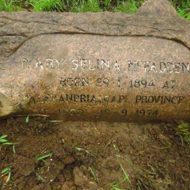 MCFADDEN Mary Selina 1894-1974