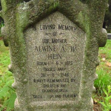 HEIN Alwine A.W. 1875-1946
