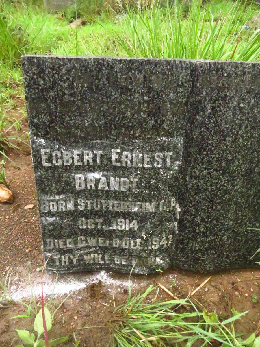 BRANDT Egbert Ernest 1914-1947