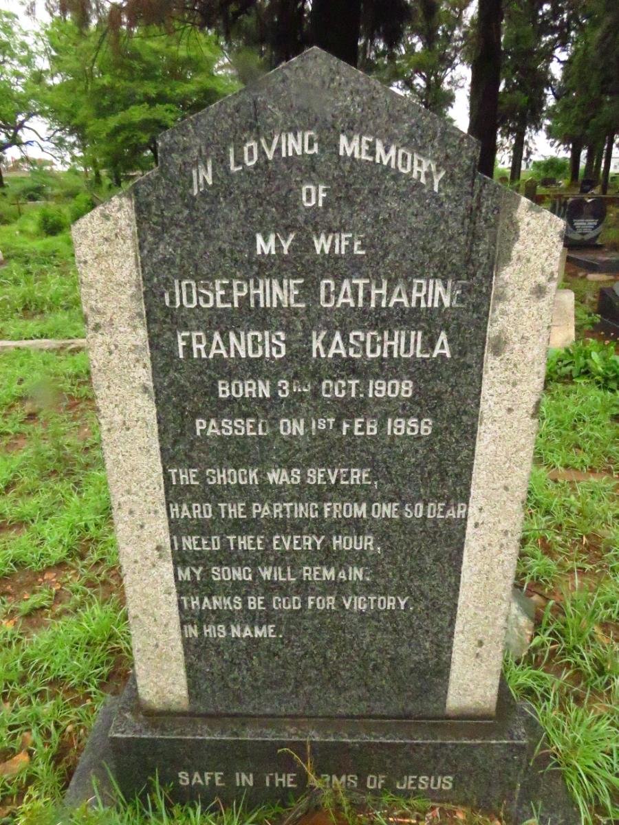 KASCHULA Josephine Catharine Francis 1908-1956