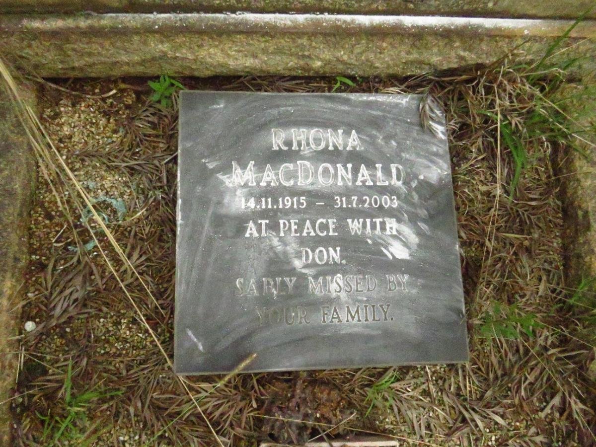 MACDONALD Rhona 1915-2003