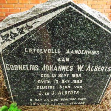 ALBERTS Cornelius Johannes W. 1908-1950