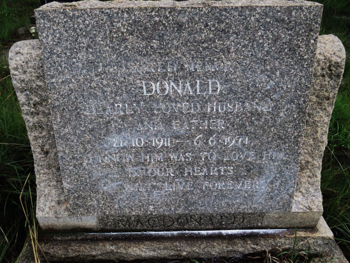 MACDONALD Donald 1911-1974