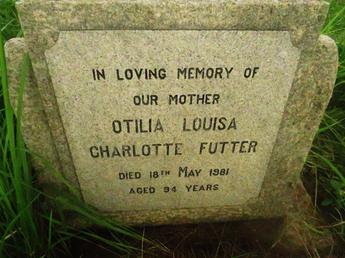 FUTTER Otilia Louisa Charlotte -1981