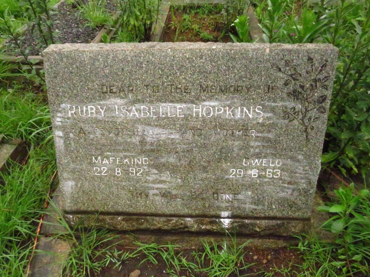 HOPKINS Ruby Isabelle 1892-1963
