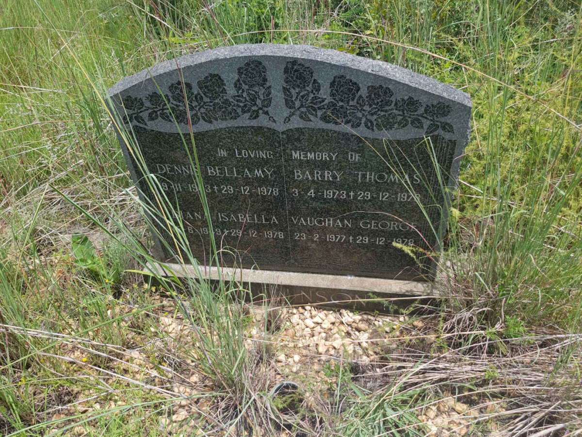 HUTCHINSON Dennis Bellamy 1943-1978 &amp; Diana Isabella 1949-1978